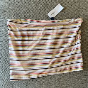 Colorful striped tube top